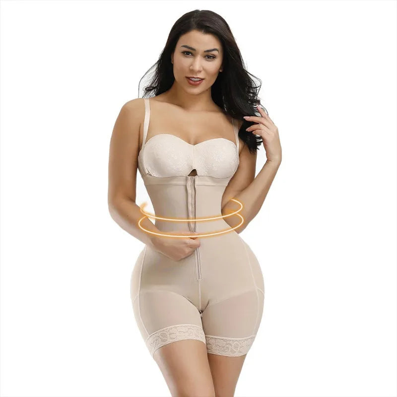 Fajas Colombianas Detachable Straps Full Body Shaper Tummy Slimming Postpartum Stage 3 Girdle Push Up Butt Lifter Shapewear