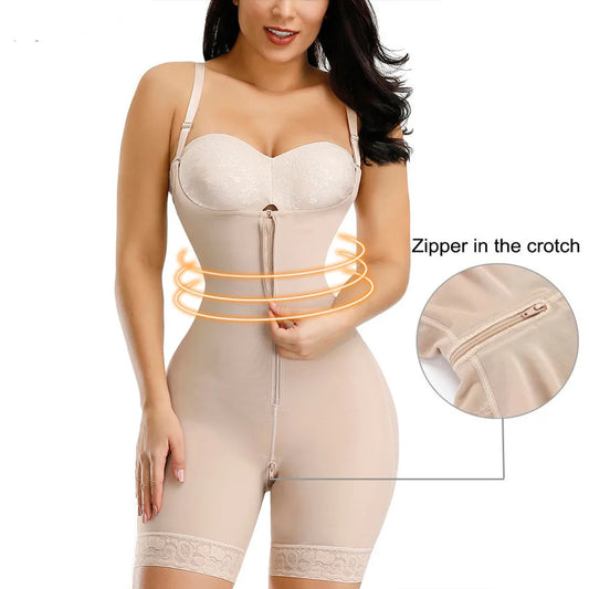 Fajas Colombianas Detachable Straps Full Body Shaper Tummy Slimming Postpartum Stage 3 Girdle Push Up Butt Lifter Shapewear